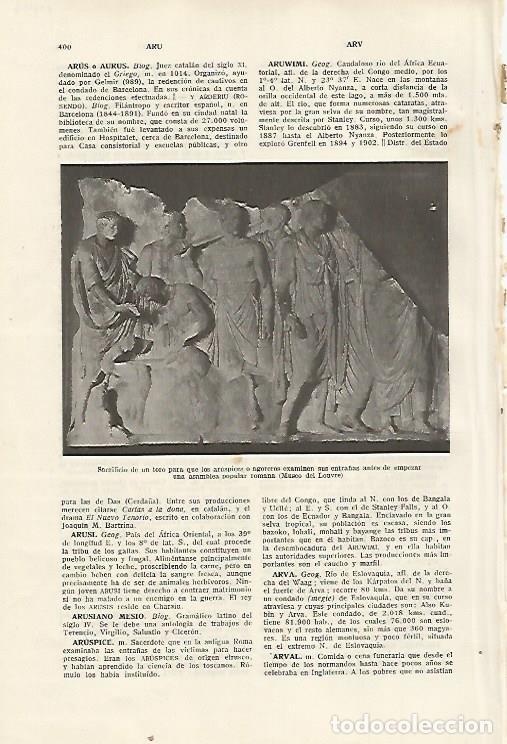Otros art&iacute;culos de coleccionismo en papel: LAMINA SALVAT 80343: Relieve romano de sacrificio de un toro - Varios