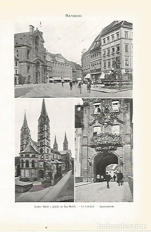 Otros art&iacute;culos de coleccionismo en papel: LAMINA SALVAT 80456: Vistas de Bamberg - Varios