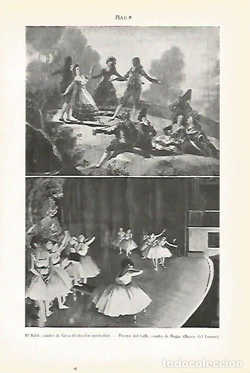 Otros art&iacute;culos de coleccionismo en papel: LAMINA SALVAT 80436: El Baile por Goya y Ensayo de Baile por Degas - Varios