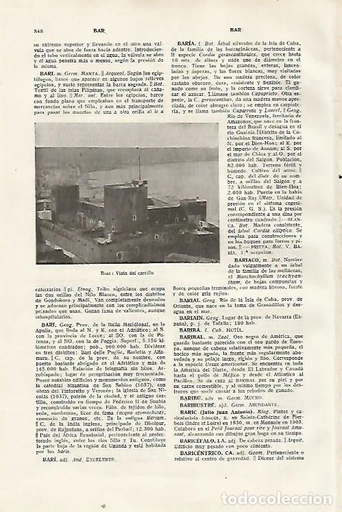 Otros art&iacute;culos de coleccionismo en papel: LAMINA SALVAT 80487: Castillo de Bari - Varios