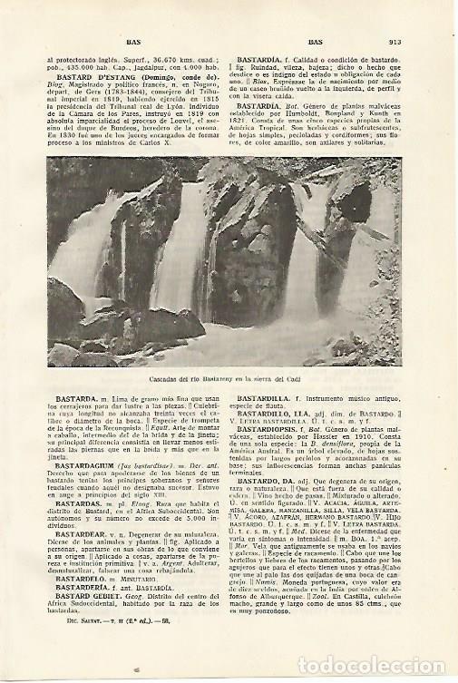 Otros art&iacute;culos de coleccionismo en papel: LAMINA SALVAT 80506: Cascadas del rio Bastareny en la sierra del Cadi - Varios