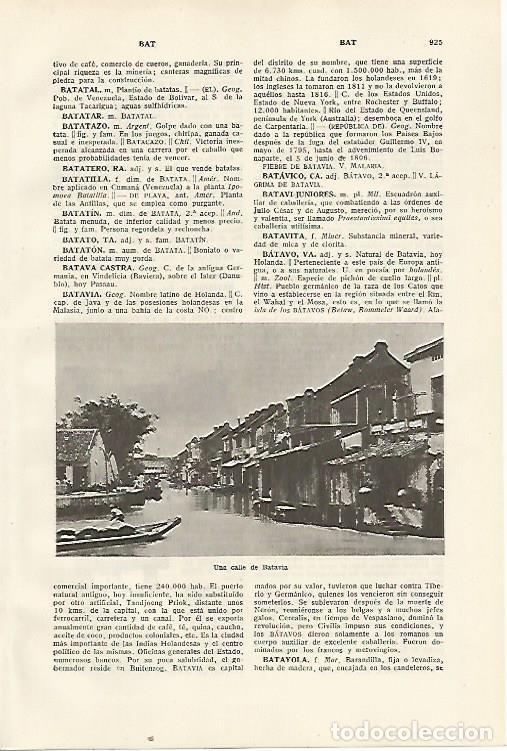 Sammelleidenschaft Andere Papierartikel: LAMINA SALVAT 80511: Calle en Batavia (Holanda) - Varios
