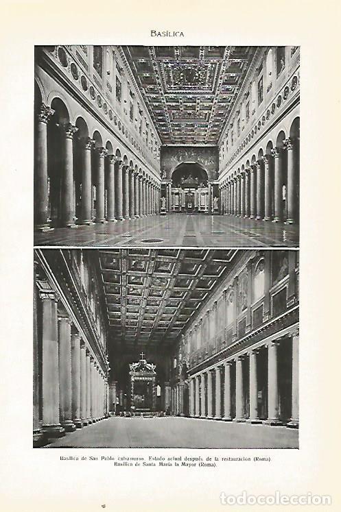 Otros art&iacute;culos de coleccionismo en papel: LAMINA SALVAT 80503: Basilica de San Pedro Extramuros y Santa Maria la Mayor en Roma - Varios