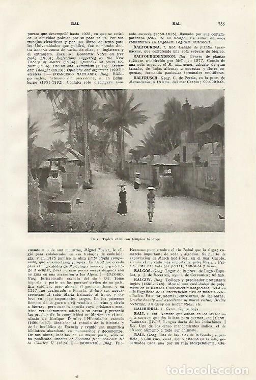 Otros art&iacute;culos de coleccionismo en papel: LAMINA SALVAT 80450: Templos hindues en Bali - Varios