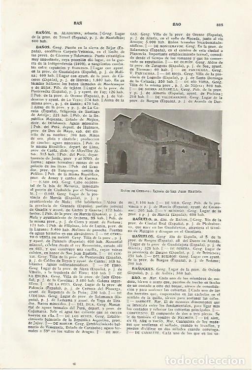 Otros art&iacute;culos de coleccionismo en papel: LAMINA SALVAT 80471: Iglesia de San Juan Bautista en Ba&ntilde;os de Cerrato - Varios