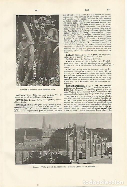 Otros art&iacute;culos de coleccionismo en papel: LAMINA SALVAT 80510: Monasterio de Santa Maria de la Victoria en Batalha - Varios