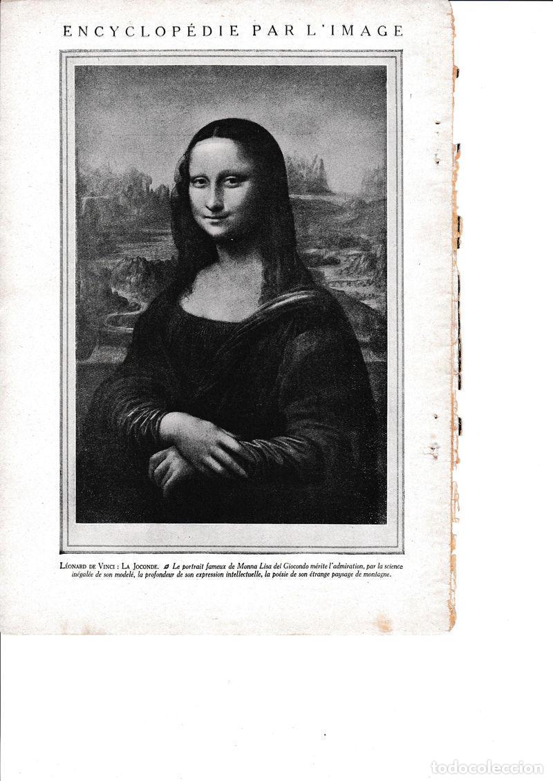 Otros art&iacute;culos de coleccionismo en papel: LAMINA 30171: Leonard Da Vinci La Joconde - Librairie Hachette