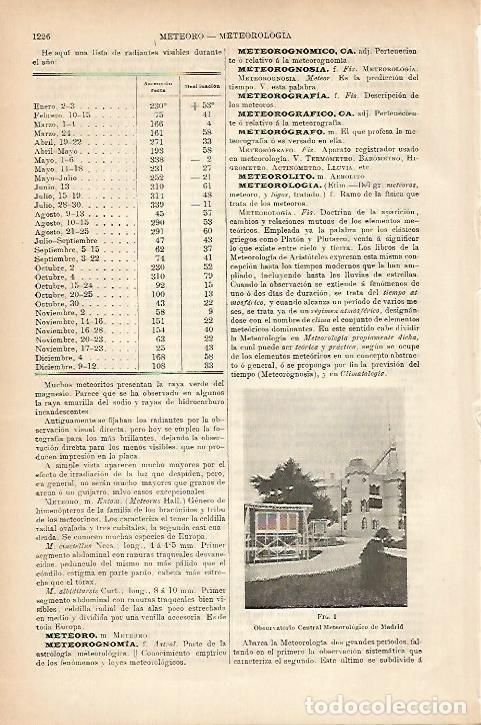 Otros art&iacute;culos de coleccionismo en papel: LAMINA ESPASA 17890 : Observatorio Meteorologico de Madrid - Varios