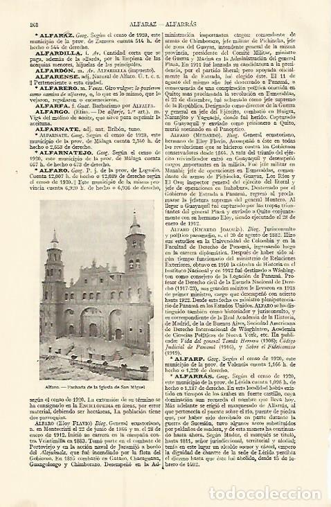 Otros art&iacute;culos de coleccionismo en papel: LAMINA ESPASA 10839: Iglesia de San Miguel en Alfaro Logro&ntilde;o - Varios