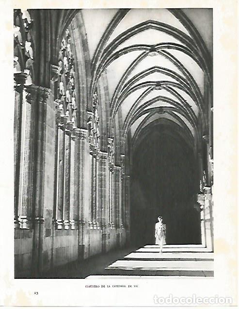 Otros art&iacute;culos de coleccionismo en papel: LAMINA 10491: Claustro de la Catedral de Vic - Josep Pla
