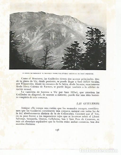 Otros art&iacute;culos de coleccionismo en papel: LAMINA 10496: Sierra de Matagalls - Josep Pla