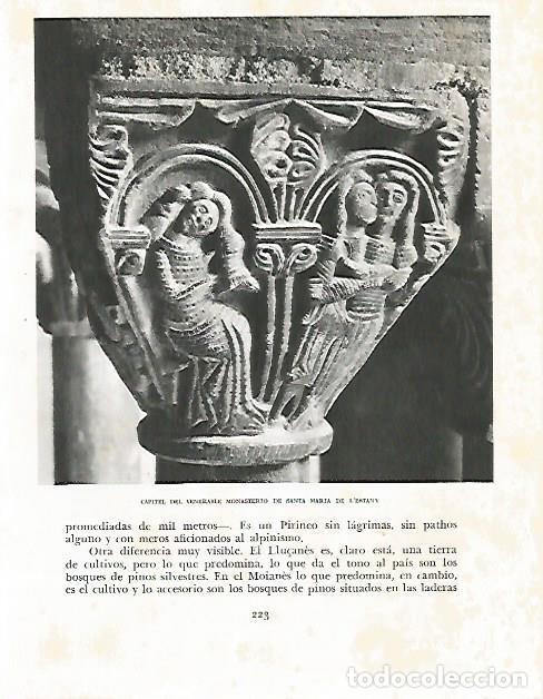 Otros art&iacute;culos de coleccionismo en papel: LAMINA 10527: Capitel del Monasterio de Santa Maria de l Estany - Josep Pla
