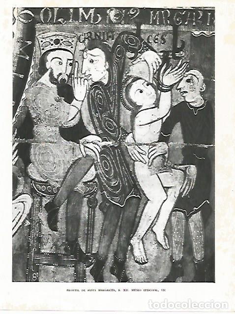 Otros art&iacute;culos de coleccionismo en papel: LAMINA 10494: Frontal de Santa Margarita en Vic - Josep Pla