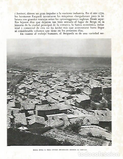 Otros art&iacute;culos de coleccionismo en papel: LAMINA 10558: Vista de Berga - Josep Pla