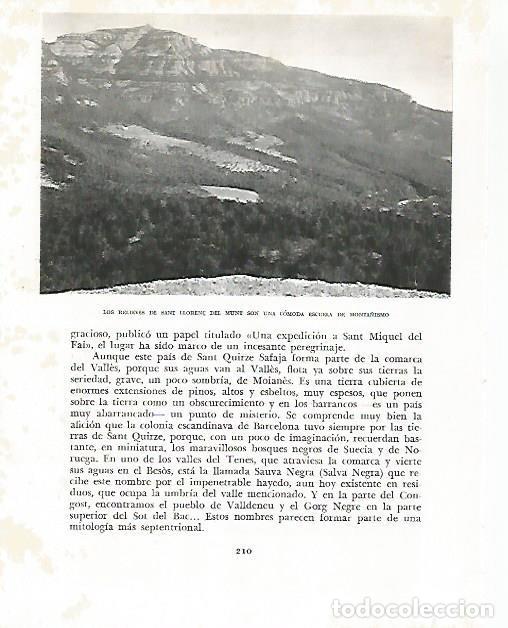 Otros art&iacute;culos de coleccionismo en papel: LAMINA 10520: Monta&ntilde;as de Sant Lloren&ccedil; de Munt - Josep Pla