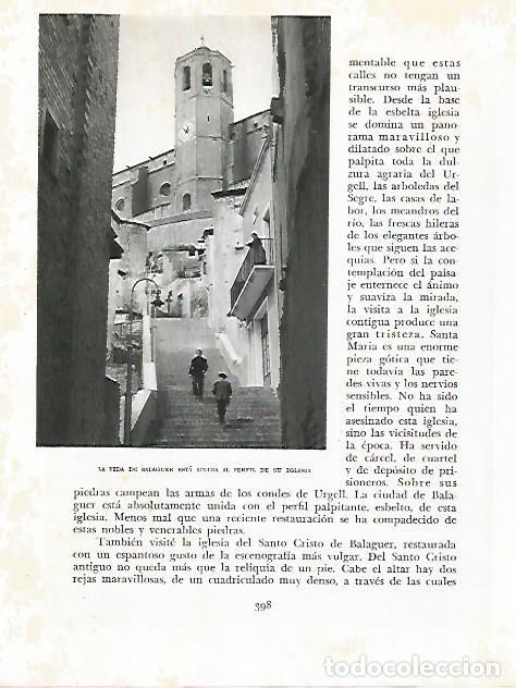 Otros art&iacute;culos de coleccionismo en papel: LAMINA 10599: Iglesia de Balaguer - Josep Pla