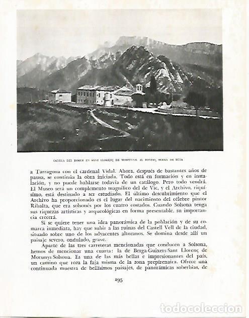 Sammelleidenschaft Andere Papierartikel: LAMINA 10556: Capilla del Roser en Sant Lloren&ccedil; de Morunys - Josep Pla