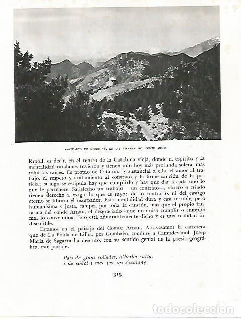 Otros art&iacute;culos de coleccionismo en papel: LAMINA 10566: Santuario de Mogrony - Josep Pla