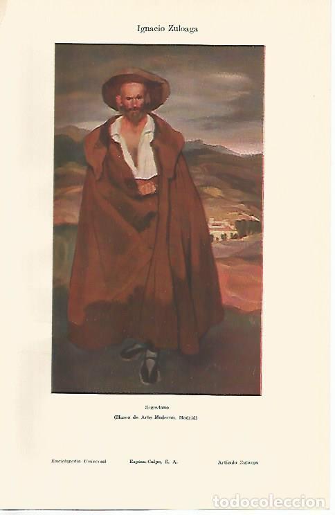 Otros art&iacute;culos de coleccionismo en papel: LAMINA ESPASA 1690: Segoviano por Ignacio Zuloaga - Varios Autores