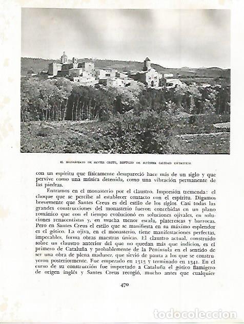 Altri oggetti di carta: LAMINA 10630: Monasterio de Santes Creus - Josep Pla