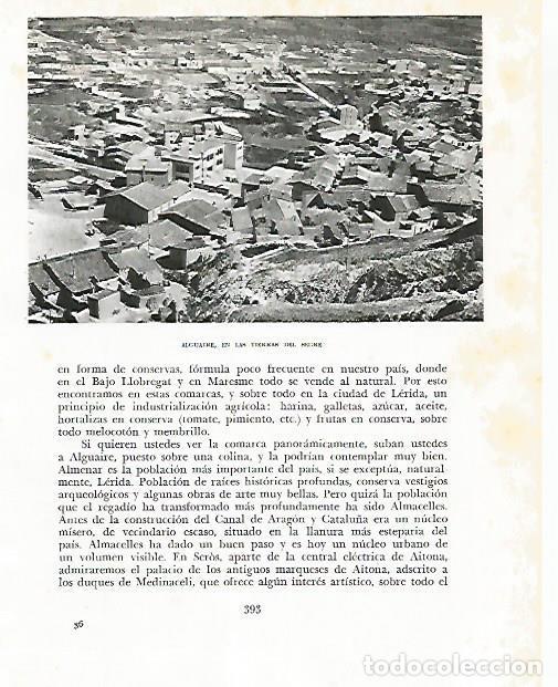 Otros art&iacute;culos de coleccionismo en papel: LAMINA 10597: Vista de Alguaire - Josep Pla