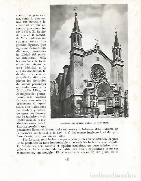 Otros art&iacute;culos de coleccionismo en papel: LAMINA 10623: Iglesia de Santa Maria de Vilafranca del Penedes - Josep Pla