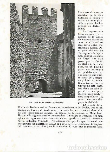 Otros art&iacute;culos de coleccionismo en papel: LAMINA 10633: Puerta de la Muralla de Montblanc - Josep Pla