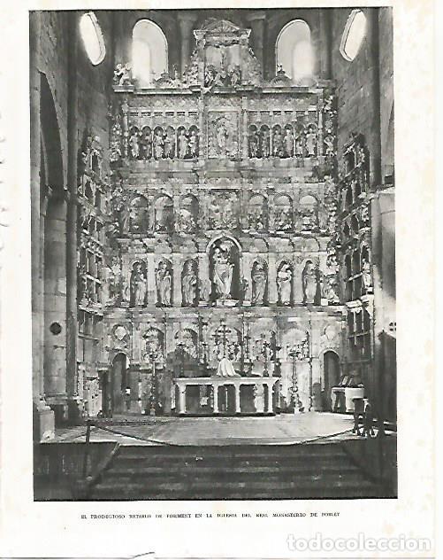 Otros art&iacute;culos de coleccionismo en papel: LAMINA 10638: Retablo de Forment en el Monasterio de Poblet - Josep Pla