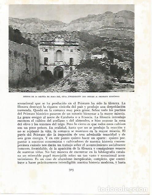 Otros art&iacute;culos de coleccionismo en papel: LAMINA 10643: Cartuja de Scala Dei - Josep Pla