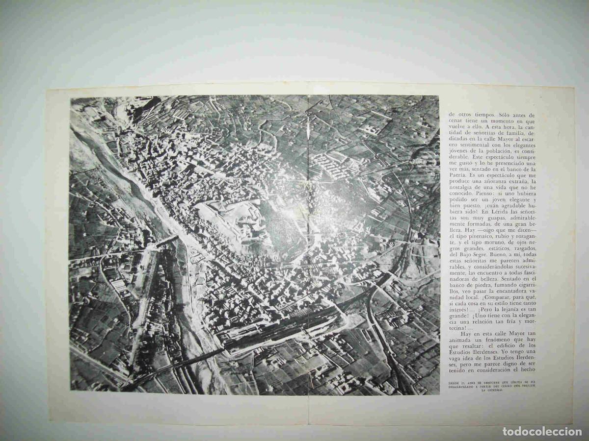 Otros art&iacute;culos de coleccionismo en papel: LAMINA 10686: Vista aerea de Lleida - Josep Pla