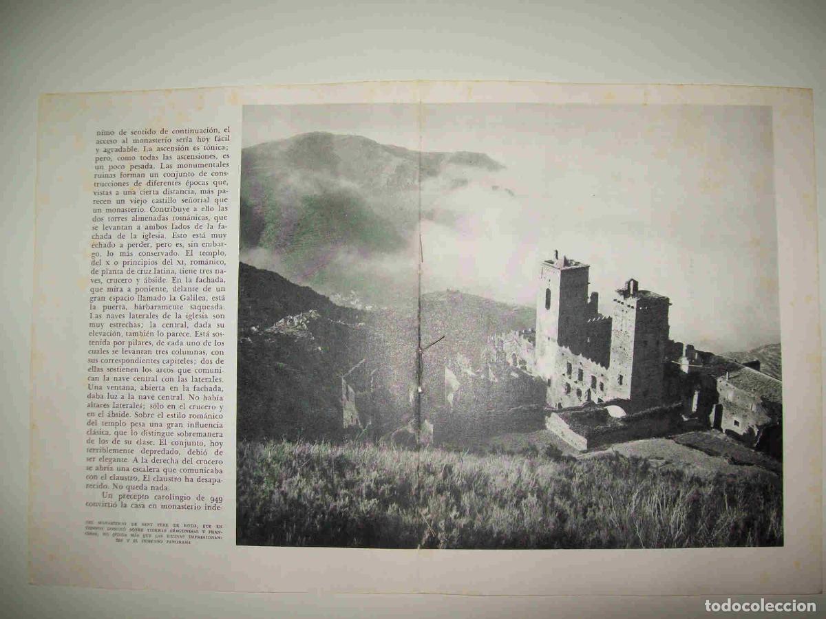 Otros art&iacute;culos de coleccionismo en papel: LAMINA 10691: Monasterio de Sant Pere de Rodes - Josep Pla