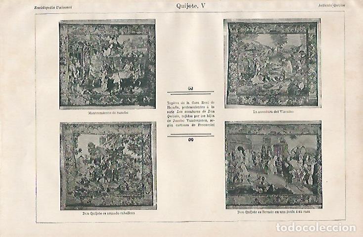 Otros art&iacute;culos de coleccionismo en papel: LAMINA ESPASA 20723: Tapices de la Casa Real con escenas de El Quijote - Varios