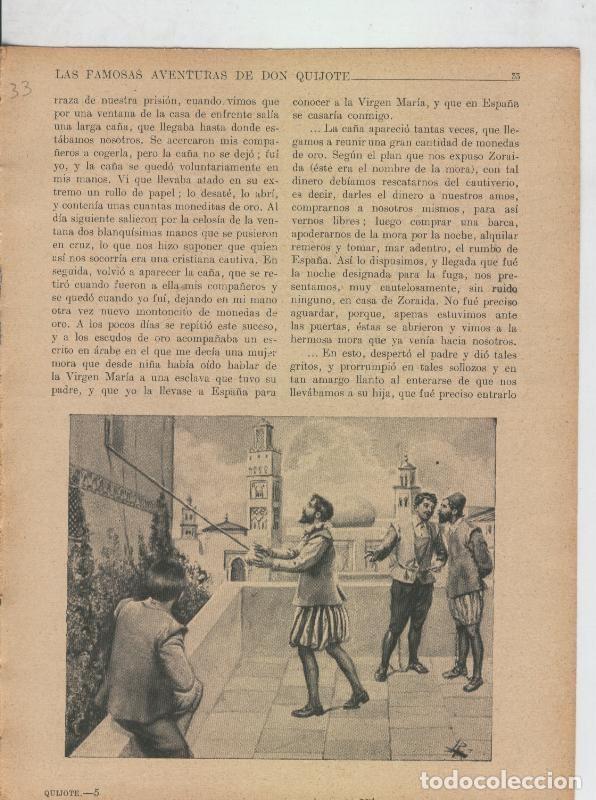 Otros art&iacute;culos de coleccionismo en papel: Las famosas aventuras de Don Quijote lamina 33 - Varios