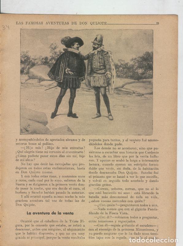 Otros art&iacute;culos de coleccionismo en papel: Las famosas aventuras de Don Quijote lamina 34 - Varios