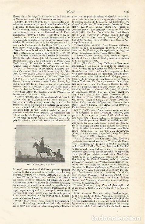Otros art&iacute;culos de coleccionismo en papel: LAMINA ESPASA 14094: Don Quijote por G. Scott - Varios