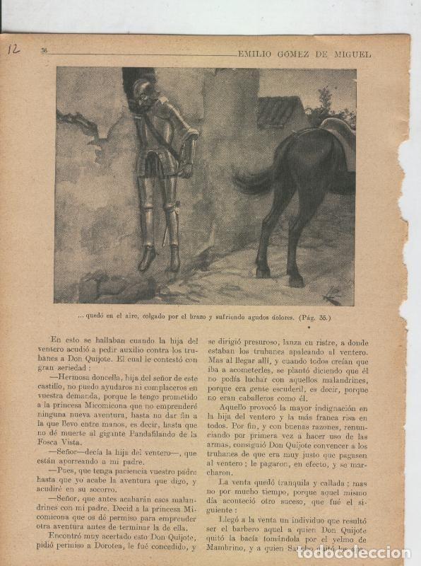 Otros art&iacute;culos de coleccionismo en papel: Las famosas aventuras de Don Quijote lamina 12 - Varios