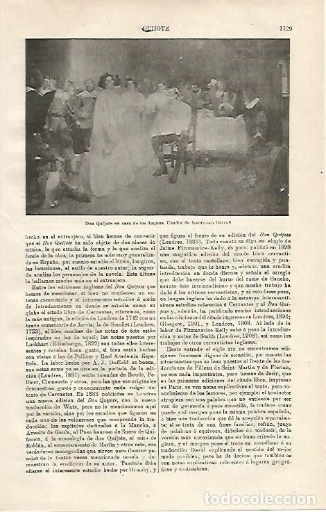 Otros art&iacute;culos de coleccionismo en papel: LAMINA ESPASA 20701: Don Quijote en casa de los duquespor Barrau - Varios