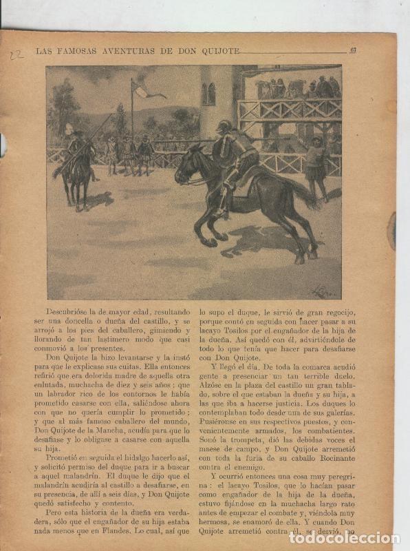 Otros art&iacute;culos de coleccionismo en papel: Las famosas aventuras de Don Quijote lamina 22 - Varios