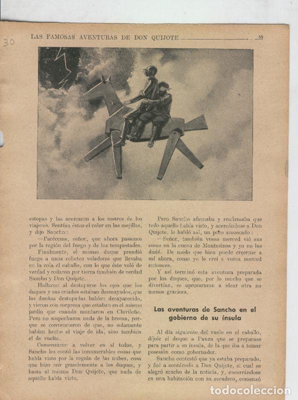 Otros art&iacute;culos de coleccionismo en papel: Las famosas aventuras de Don Quijote lamina 30 - Varios