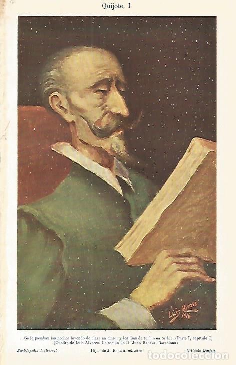 Otros art&iacute;culos de coleccionismo en papel: LAMINA ESPASA 3822: Quijote por Luis Alvarez Catala - Varios Autores