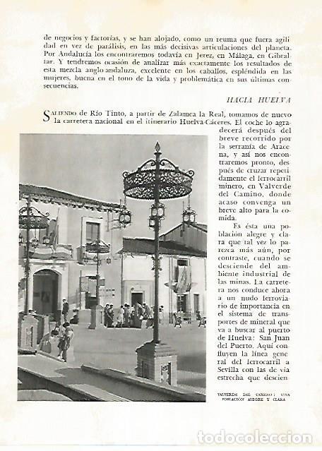 Otros art&iacute;culos de coleccionismo en papel: LAMINA 10795: Plaza de Valverde del Camino - Jose Maria Peman. Fotografias de Ramon Dimas