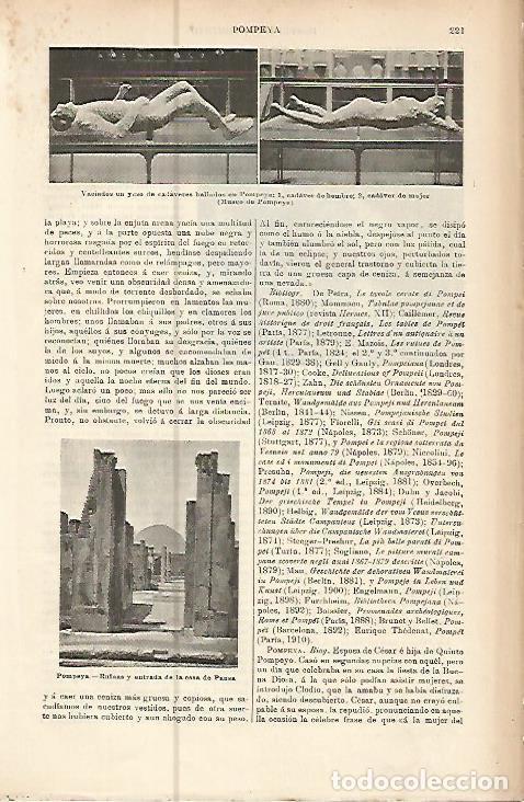 Otros art&iacute;culos de coleccionismo en papel: LAMINA ESPASA 10471: Vaciados en yeso de cadaveres de Pompeya - Varios