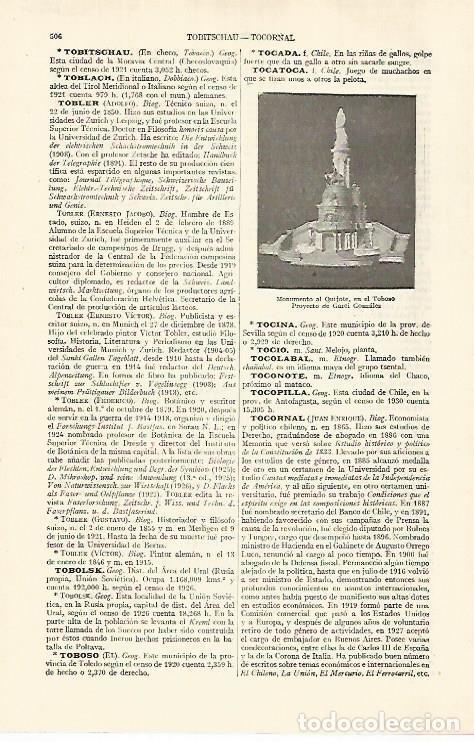 Otros art&iacute;culos de coleccionismo en papel: LAMINA ESPASA 29226: Monumento al Quijote en El Toboso proyecto de Garci Gonzalez - Varios