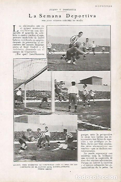 Sammelleidenschaft Andere Papierartikel: LAMINA BLANCO Y NEGRO 7800: Partido Real Madrid - Athletic de Madrid - Varios