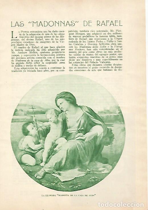 Otros art&iacute;culos de coleccionismo en papel: LAMINA BLANCO Y NEGRO 7931: Madonna de la Casa de Alba por Rafael - Varios