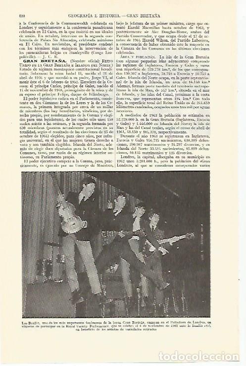 Otros art&iacute;culos de coleccionismo en papel: LAMINA ESPASA 29384: Los Beatles ensayando en el Palladium de Londres - Varios
