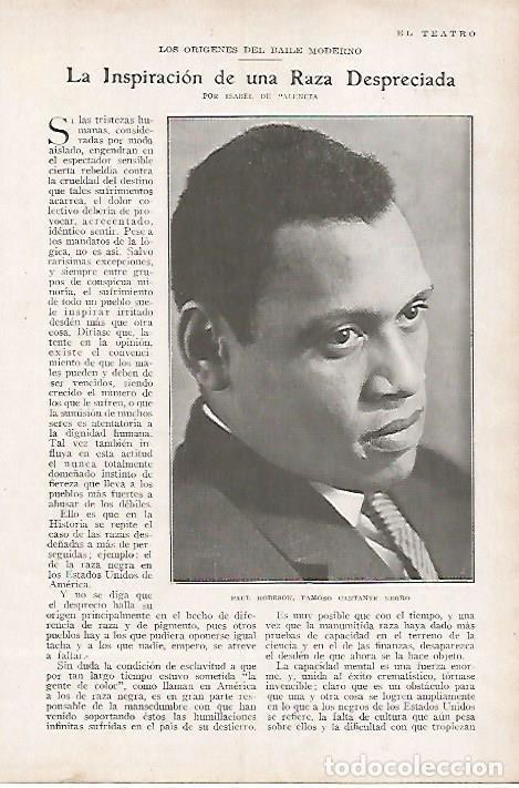 Collectionnisme Papier divers: LAMINA BLANCO Y NEGRO 8028: Paul Robeson - Varios