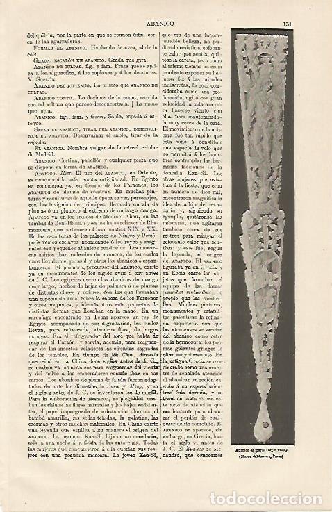 Otros art&iacute;culos de coleccionismo en papel: LAMINA ESPASA 13116: Abanico de marfil del siglo XVIII - Varios