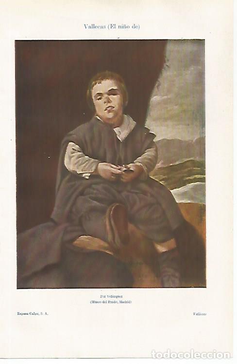 Otros art&iacute;culos de coleccionismo en papel: LAMINA ESPASA 30193: El ni&ntilde;o de Vallecas por Velazquez - Varios