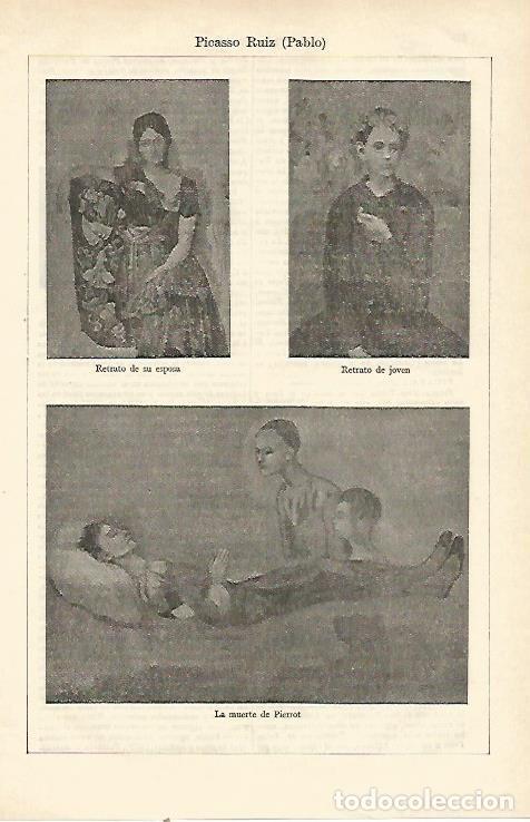 Otros art&iacute;culos de coleccionismo en papel: LAMINA ESPASA 23184: Retratos por Picasso - Varios